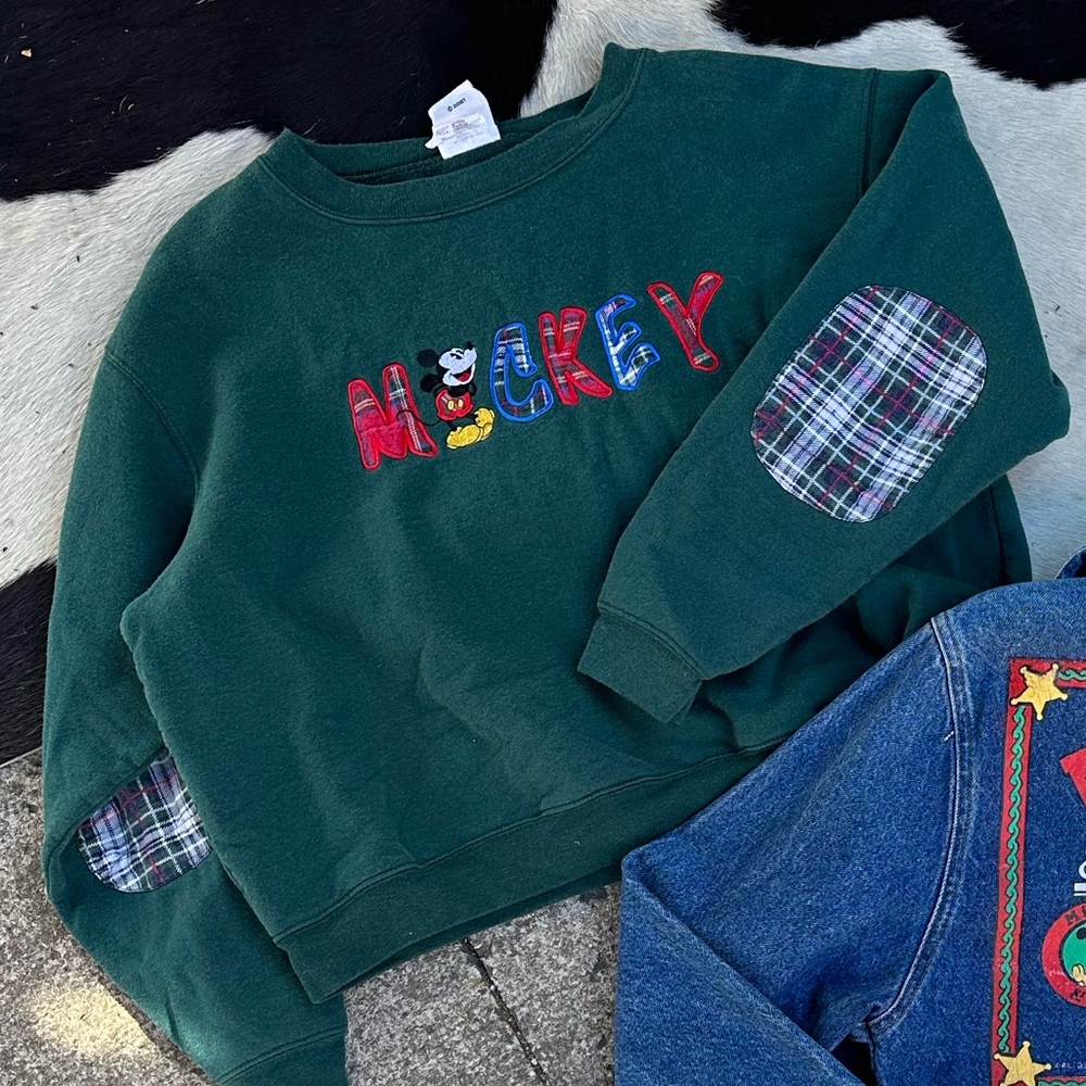 ❌ sold / true vintage* MICKEY cropped crewneck - Picture 1 of 3
